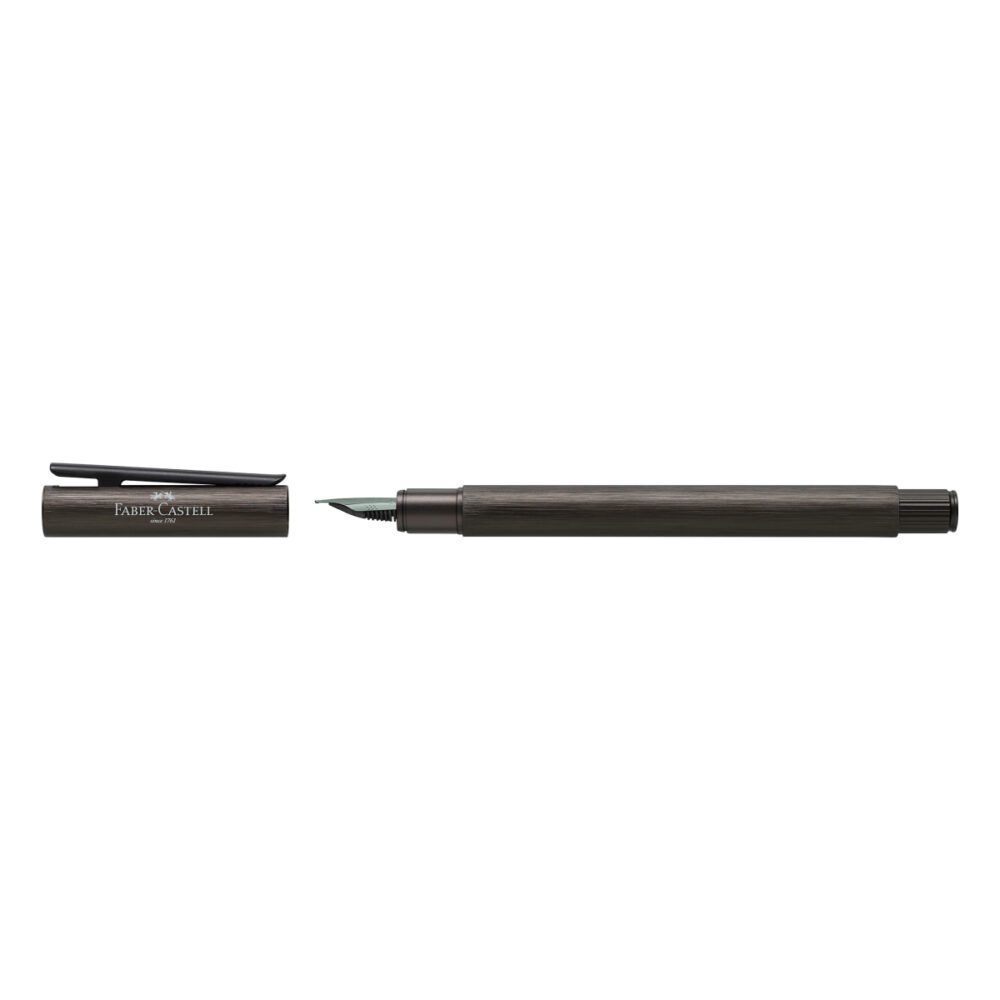 Faber-Castell Neo Slim Aluminium Gun Metal Fountain Pen Med-Nib