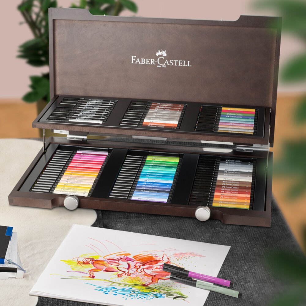 Faber-Castell Pitt Artist Wooden Box Set (Pack of 90)