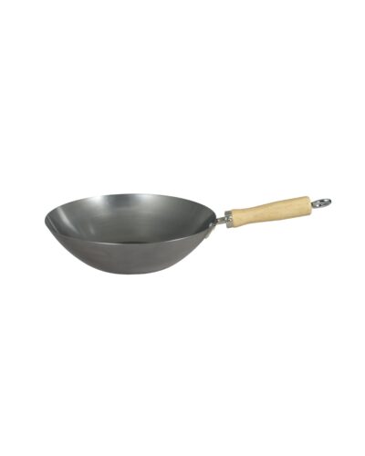 Dexam Standard Gauge Uncoated Carbon Steel Wok - 10.5"/27cm