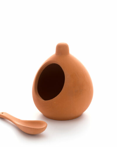 Dexam Terracotta Salt Cellar with Spoon