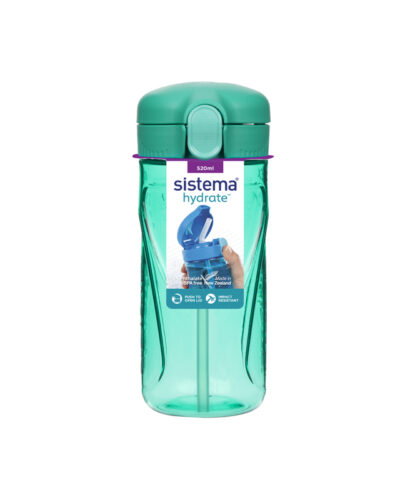 Sistema Quick Flip Straw Bottle - Assorted - 520ml