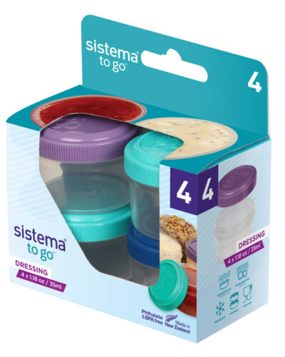 Sistema To Go Dressing Pots - Set of 4 35ml