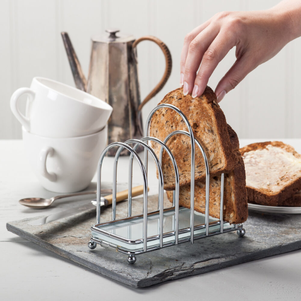 Kilo Toast Rack with Frosted Glass Base