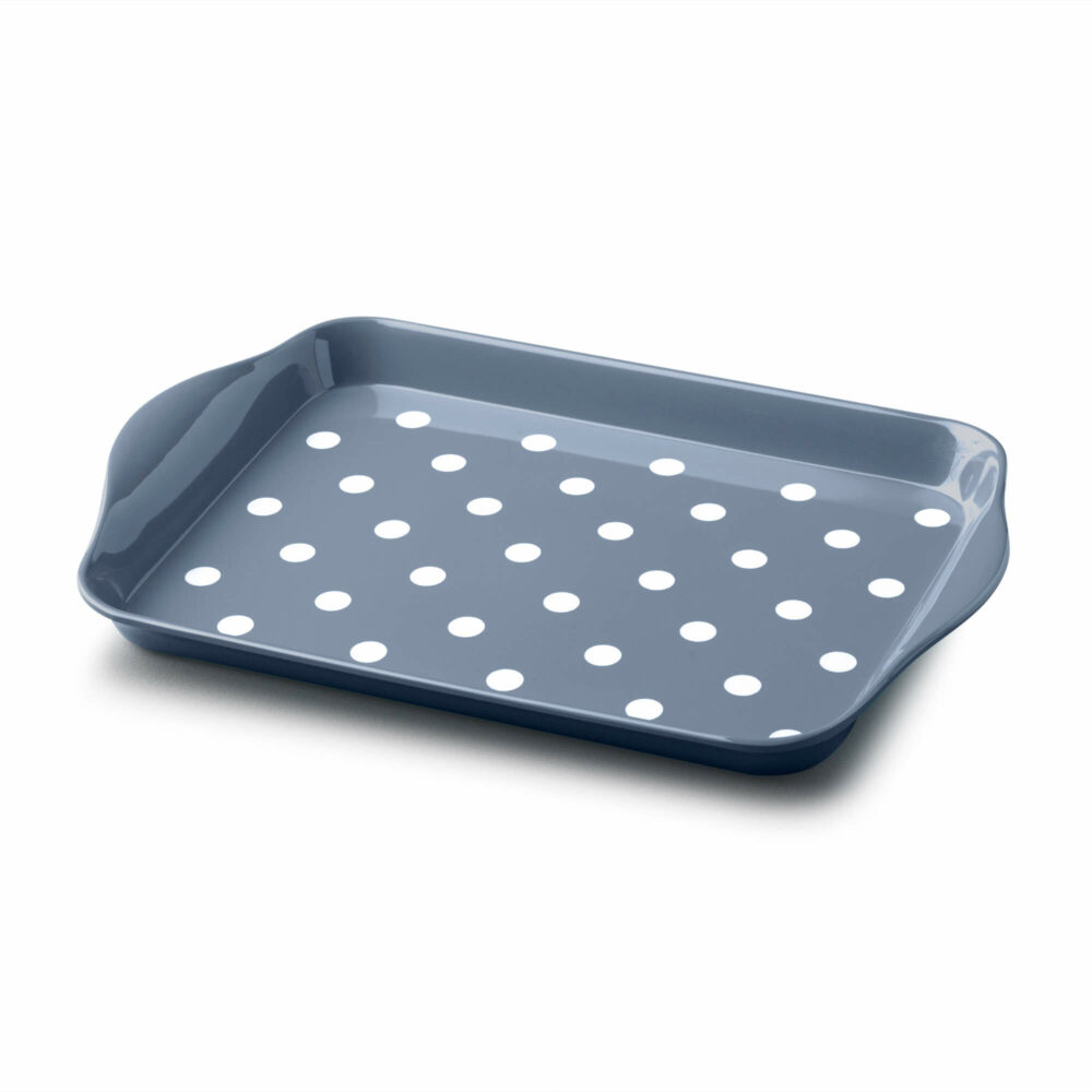 Zeal 18 x 14cm Dotty Tray - Provence Blue