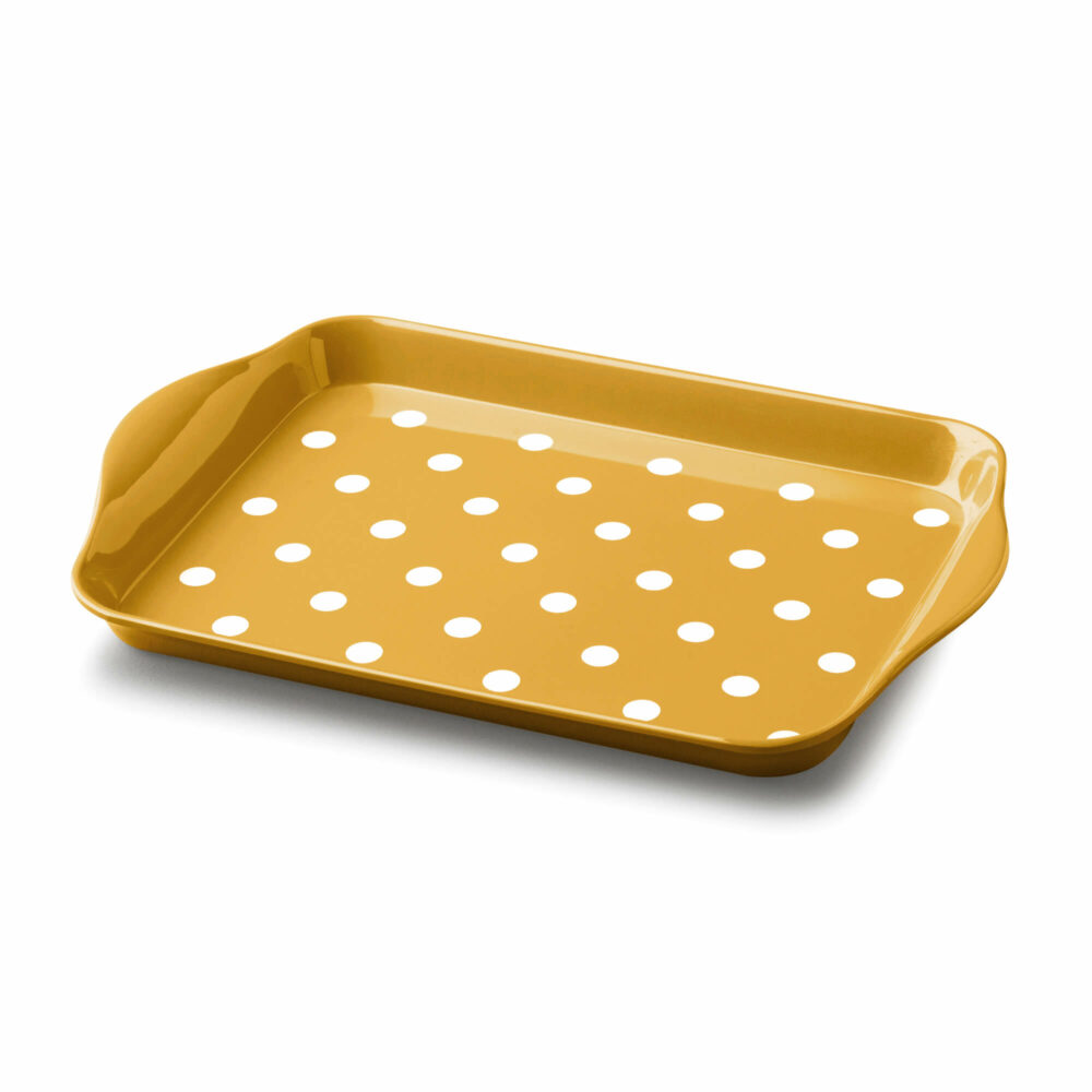 Zeal 18 x 14cm Dotty Tray - Mustard