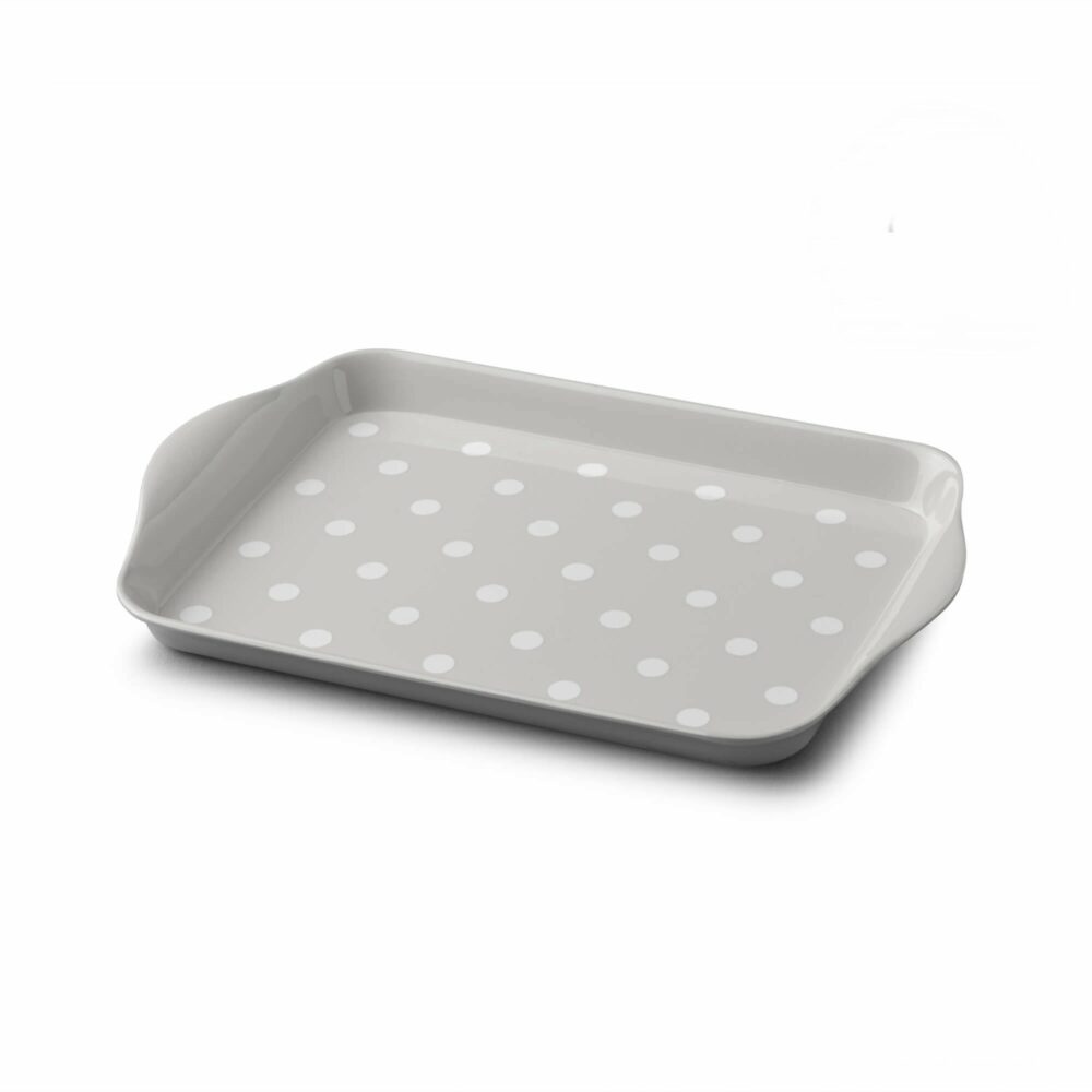 Zeal 18 x 14cm Dotty Tray   French Grey