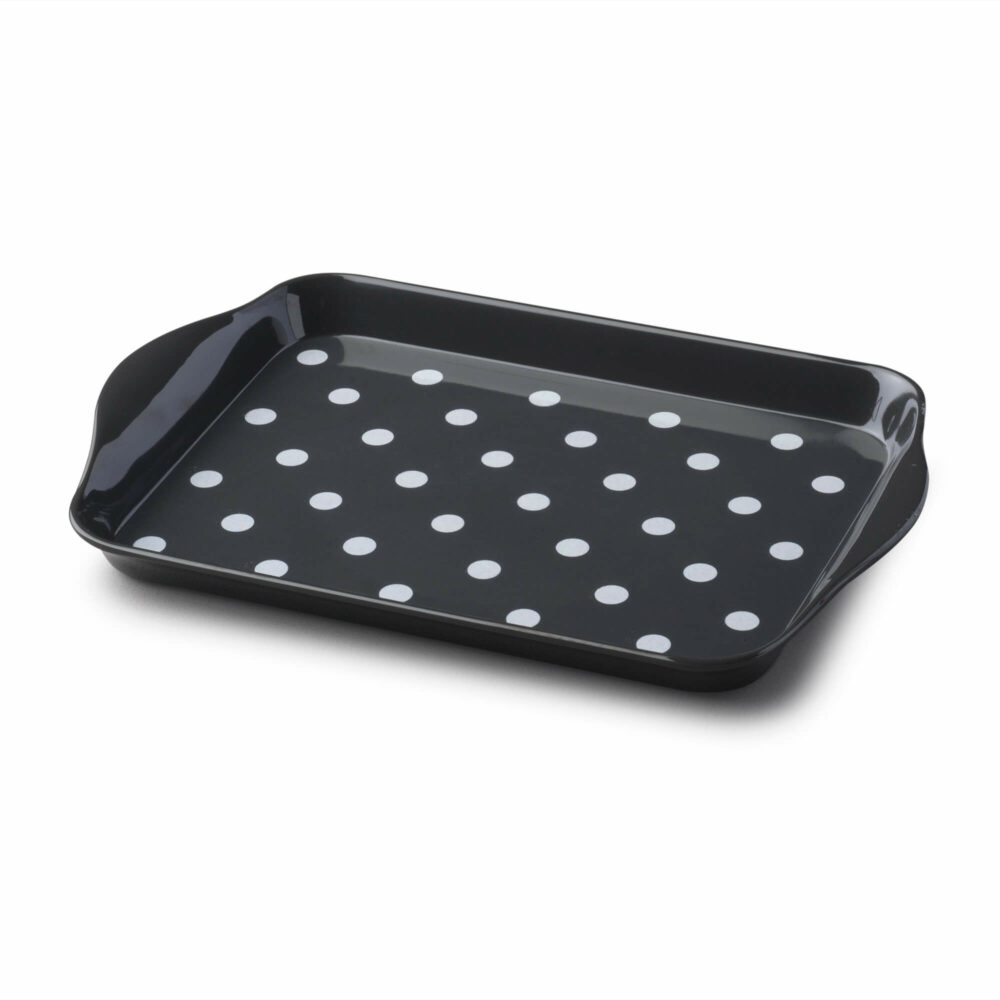 Zeal 18 x 14cm Dotty Tray - Dark Grey