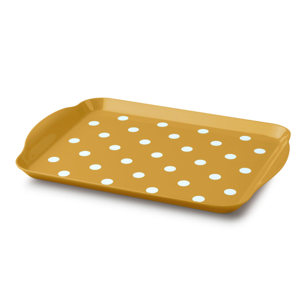 Zeal 30 x 12cm Dotty Tray -  Mustard