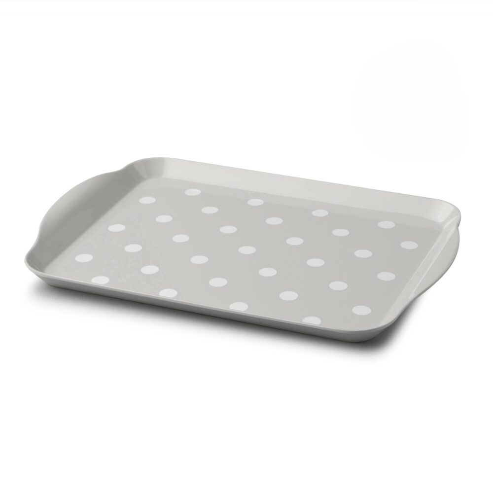 Zeal 30 x 12cm Dotty Tray -  French Grey