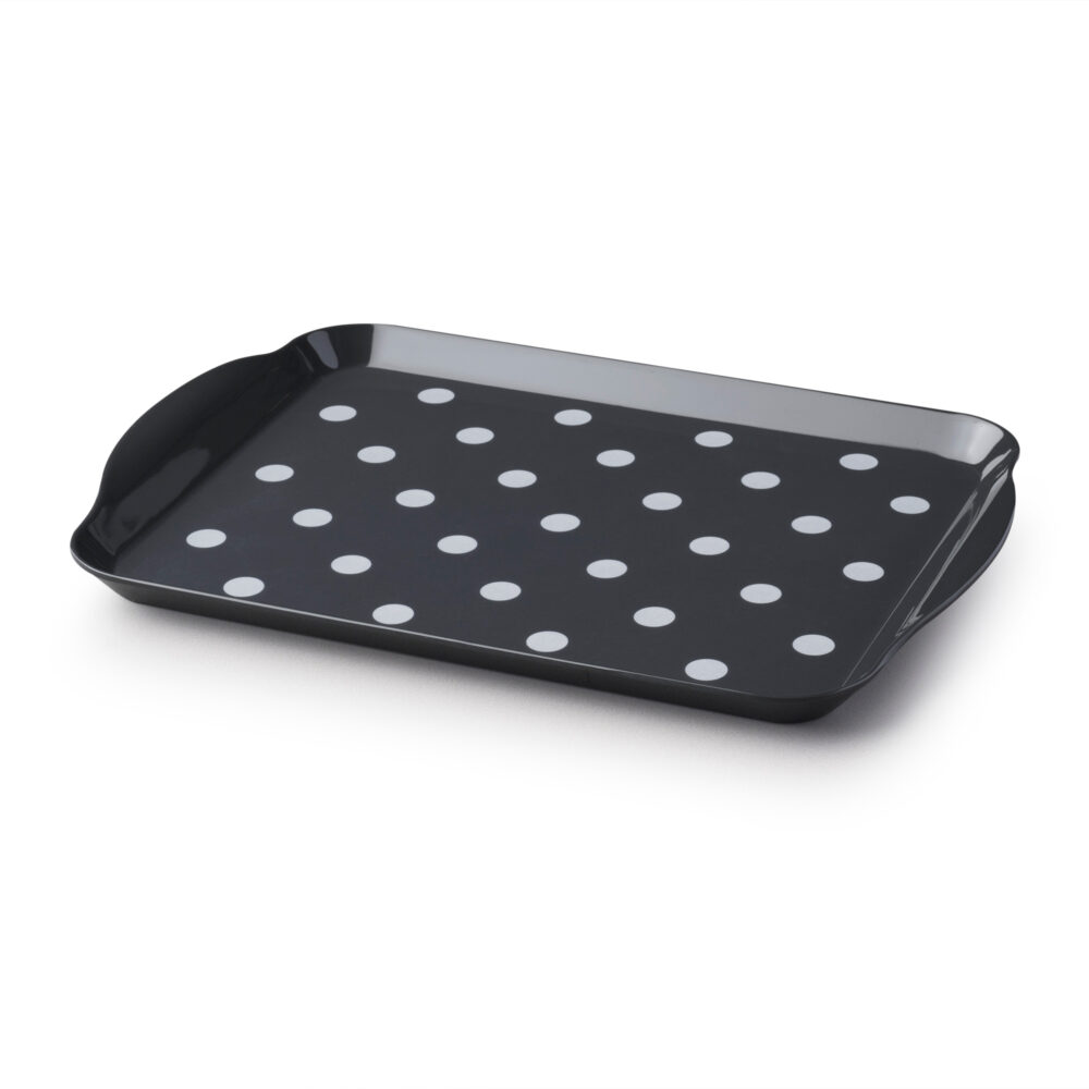 Zeal 30 x 12cm Dotty Tray -  Dark Grey