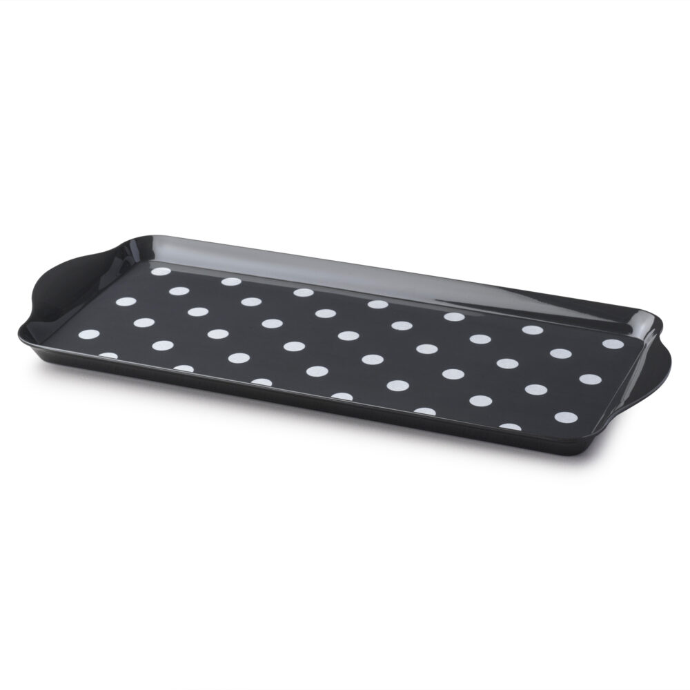 Zeal 38 x 17cm Dotty Sandwich Tray -  Dark Grey