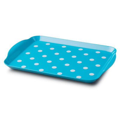 Zeal 39 x 24cm Dotty Tray -  Aqua