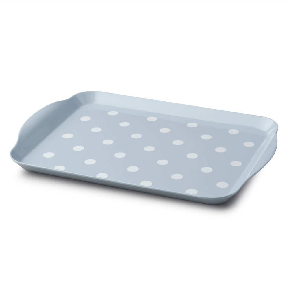 Zeal 39 x 24cm Dotty Tray -  Duck Egg Blue