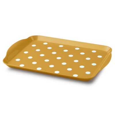 Zeal 39 x 24cm Dotty Tray -  Mustard