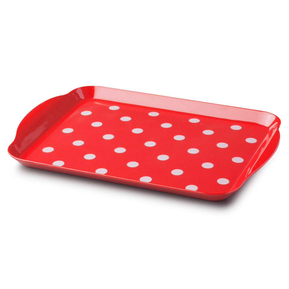 Zeal 39 x 24cm Dotty Tray -  Red