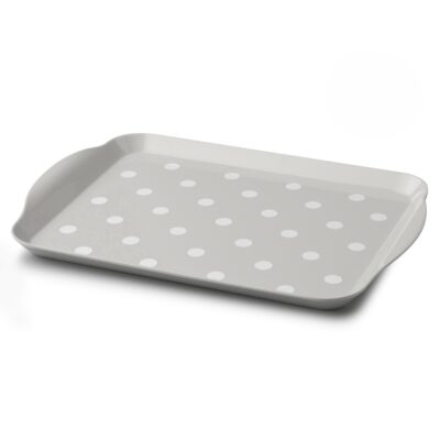 Zeal 39 x 24cm Dotty Tray -  French Grey