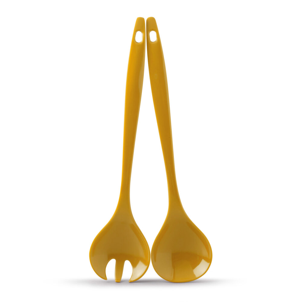 Zeal 28cm Salad Server Set - Mustard