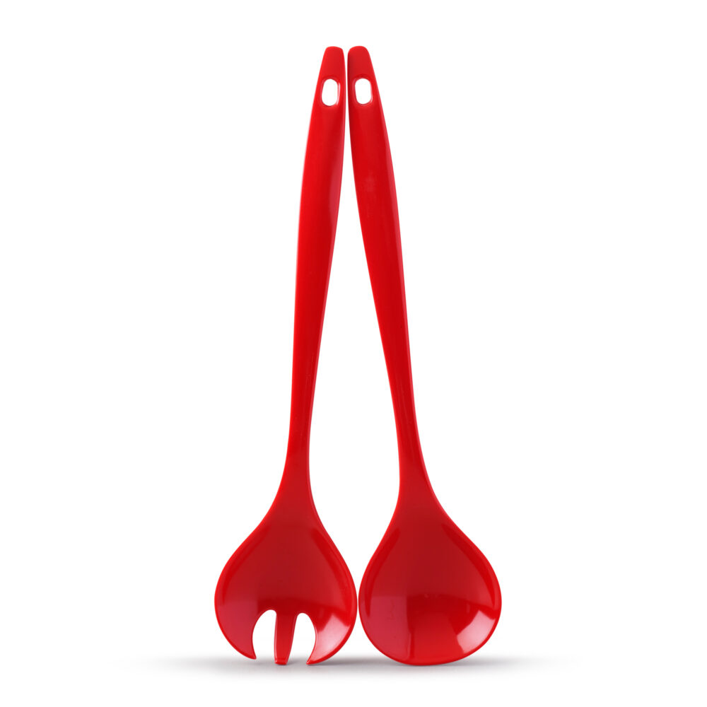 Zeal 28cm Salad Server Set - Red