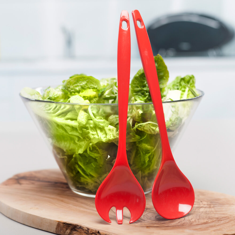 Zeal 28cm Salad Server Set - Red