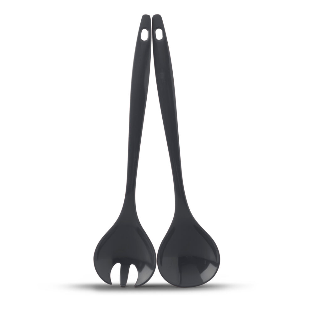 Zeal 28cm Salad Server Set - Dark Grey