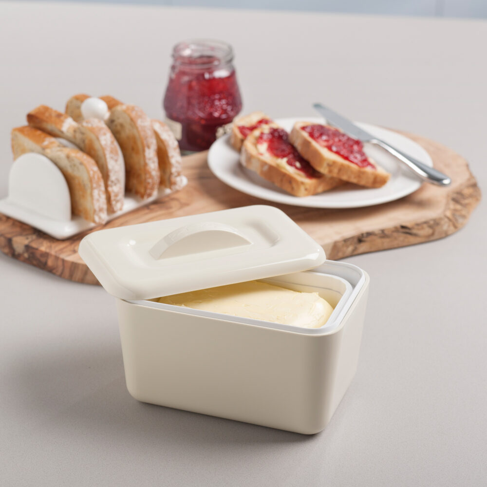 Zeal Double Walled Butter Dish - Cream