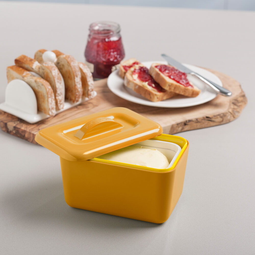 Zeal Double Walled Butter Dish - Mustard