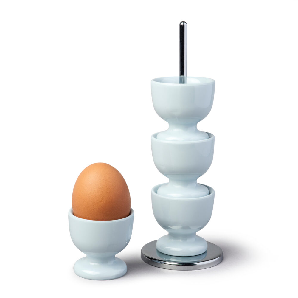 Zeal Stacking Egg Cups on Stand -  Duck Egg Blue