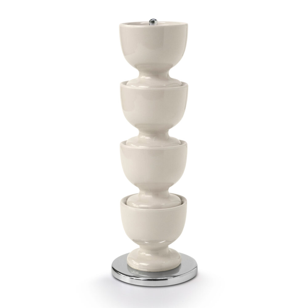 Zeal Stacking Egg Cups on Stand -  Cream