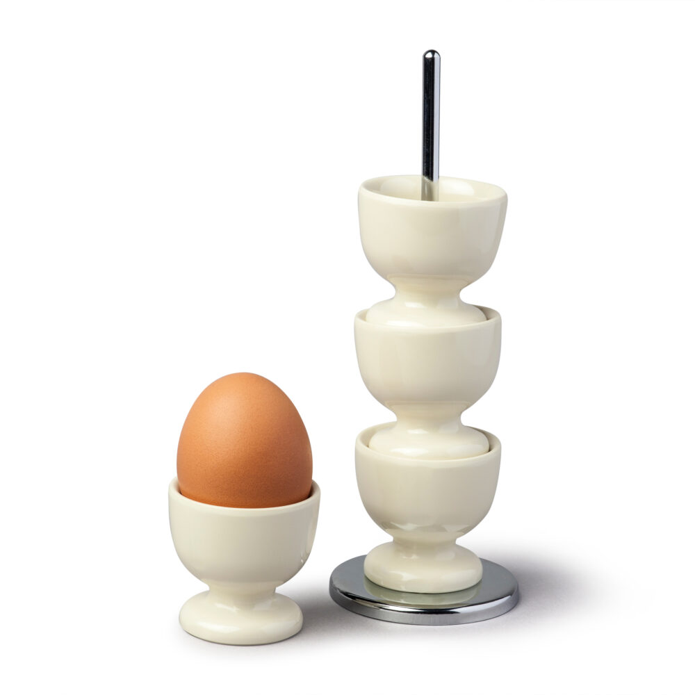 Zeal Stacking Egg Cups on Stand -  Cream