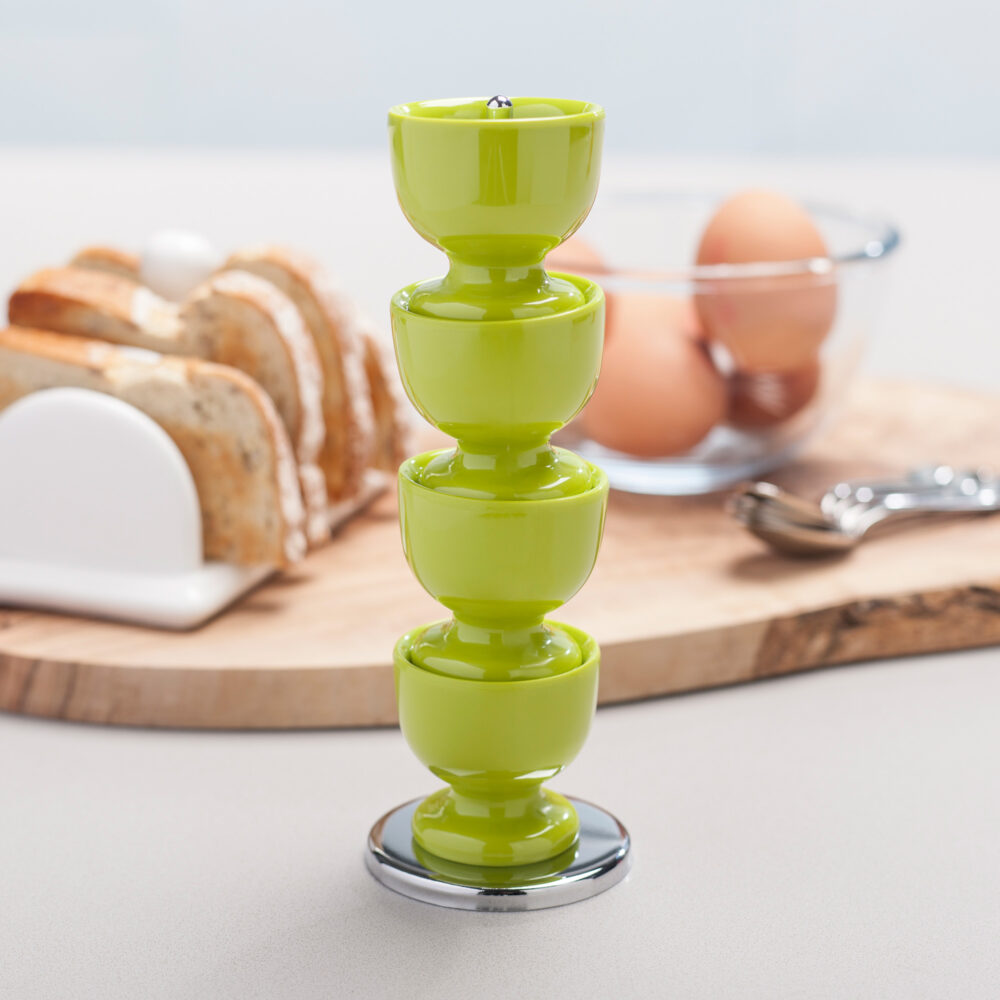 Zeal Stacking Egg Cups on Stand -  Lime