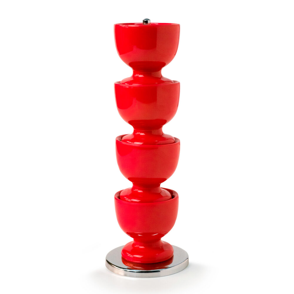 Zeal Stacking Egg Cups on Stand -  Red