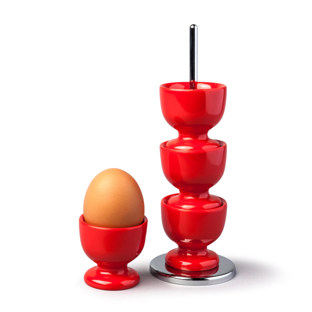 Zeal Stacking Egg Cups on Stand -  Red