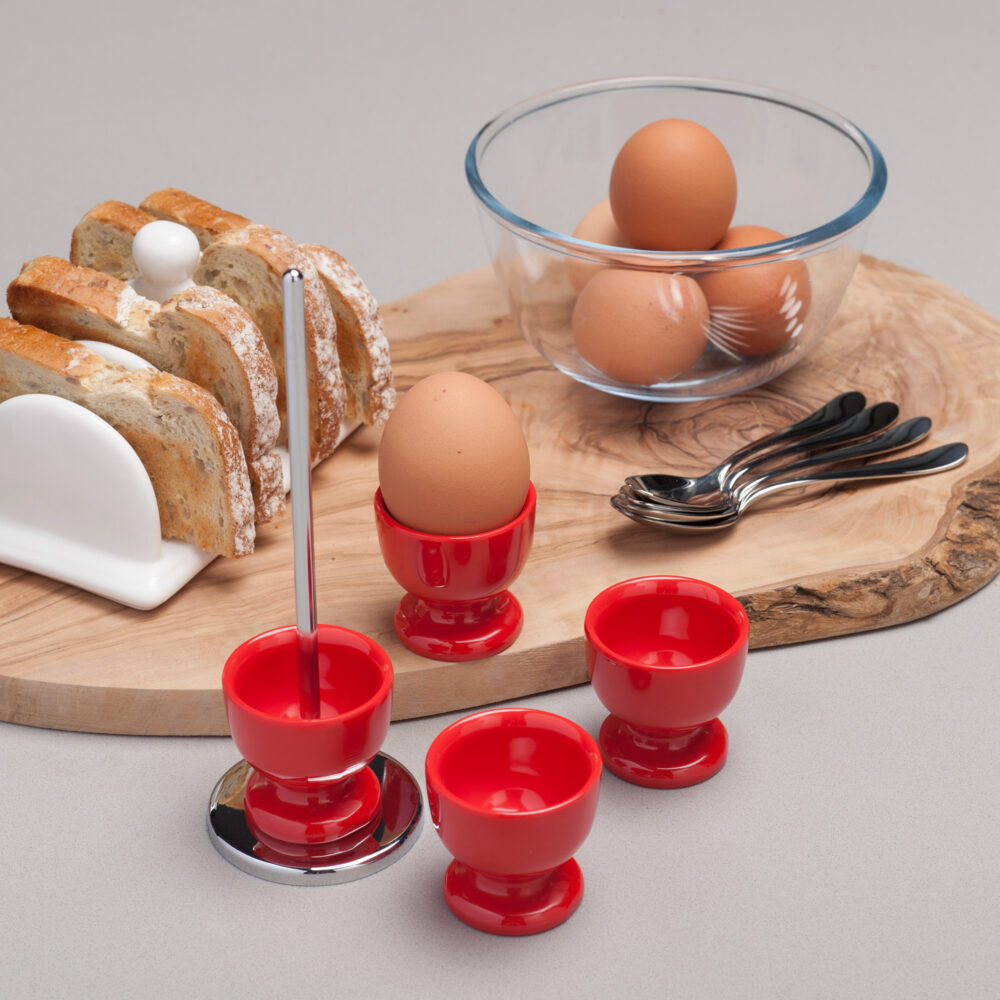 Zeal Stacking Egg Cups on Stand -  Red