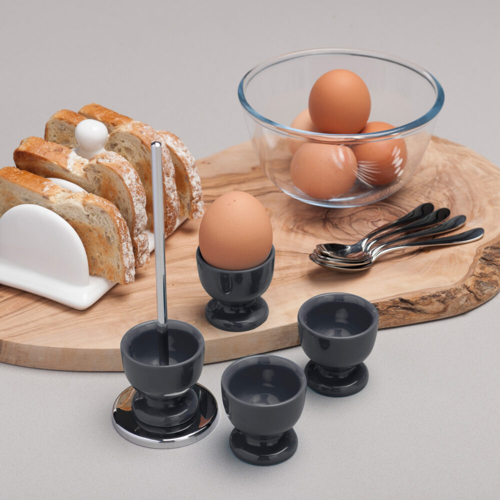 Zeal Stacking Egg Cups on Stand -  Dark Grey