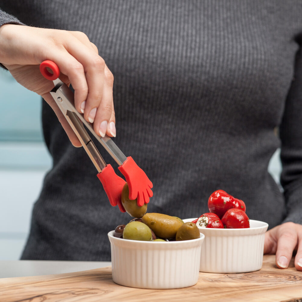 Zeal 13cm Handy Silicone Cooks Tongs - Red