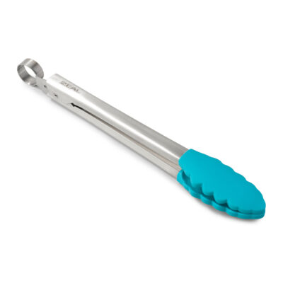 Zeal 25cm Silicone Cooks Tongs -  Aqua