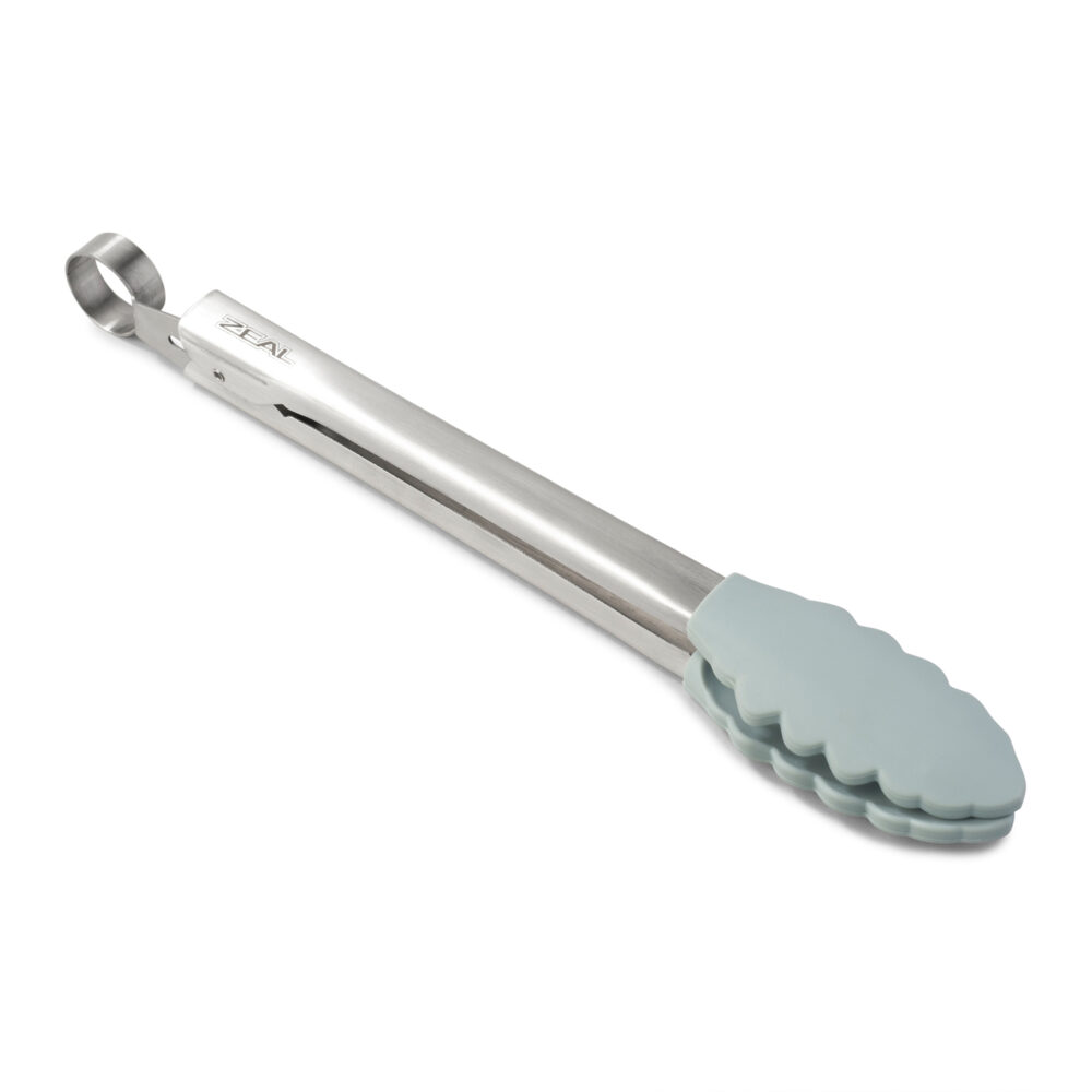 Zeal 25cm Silicone Cooks Tongs -  Duck Egg Blue