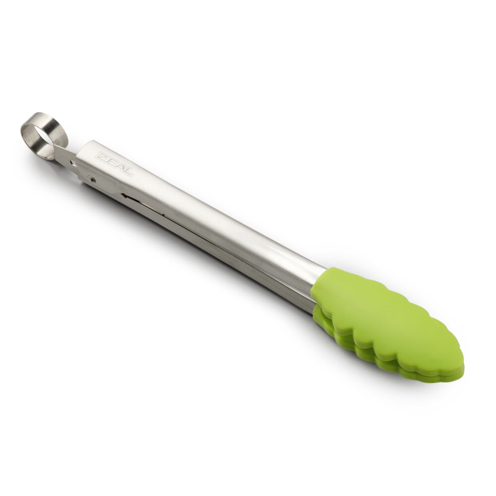 Zeal 25cm Silicone Cooks Tongs -  Lime