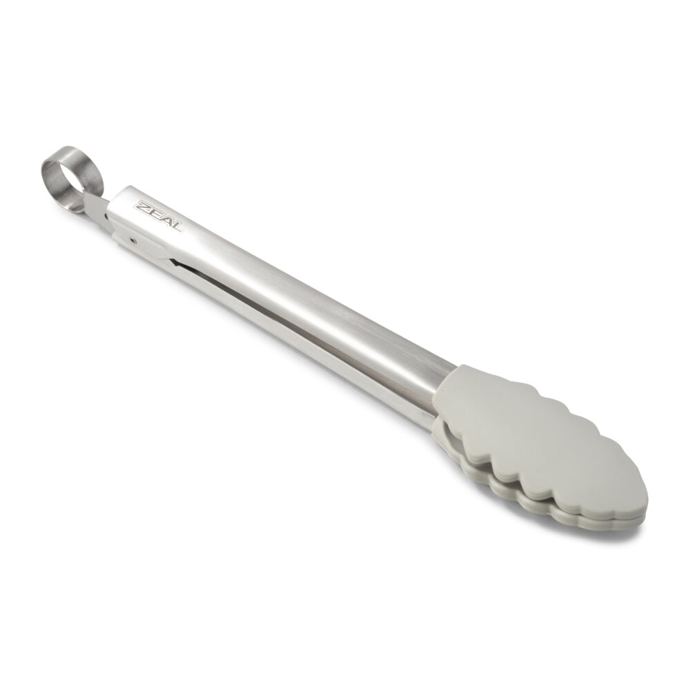 Zeal 25cm Silicone Cooks Tongs -  French Grey