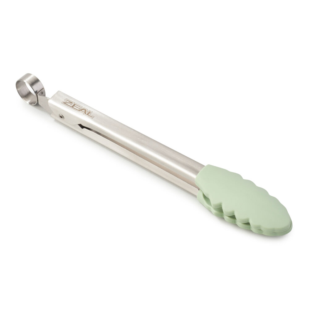 Zeal 20cm Silicone Cooks Tongs -  Sage Green