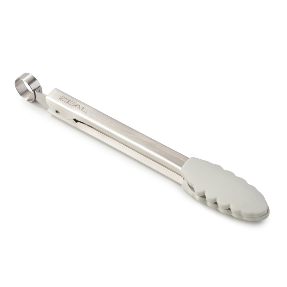 Zeal 20cm Silicone Cooks Tongs -  French Grey