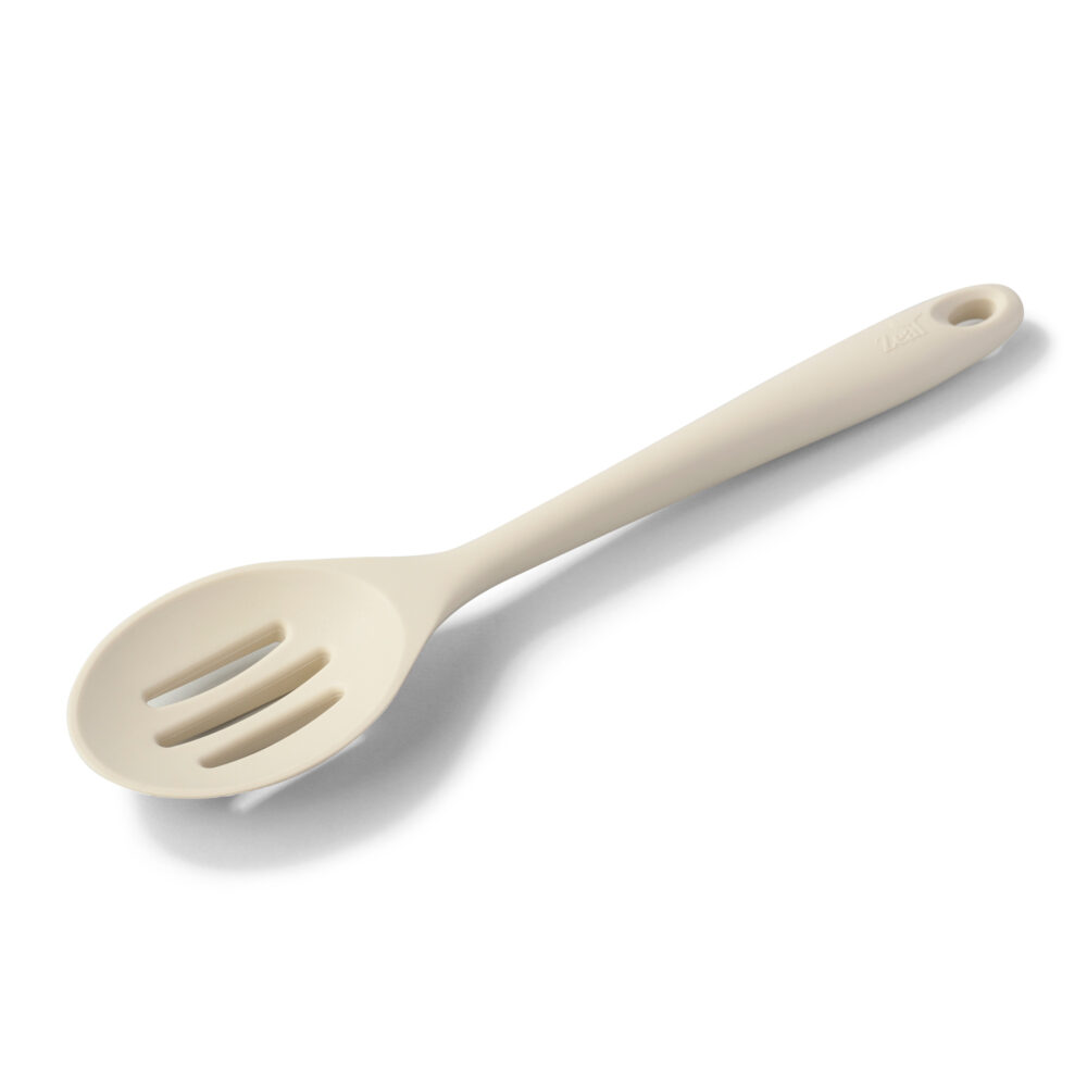 Zeal 28cm Silicone Slotted Spoon - Cream