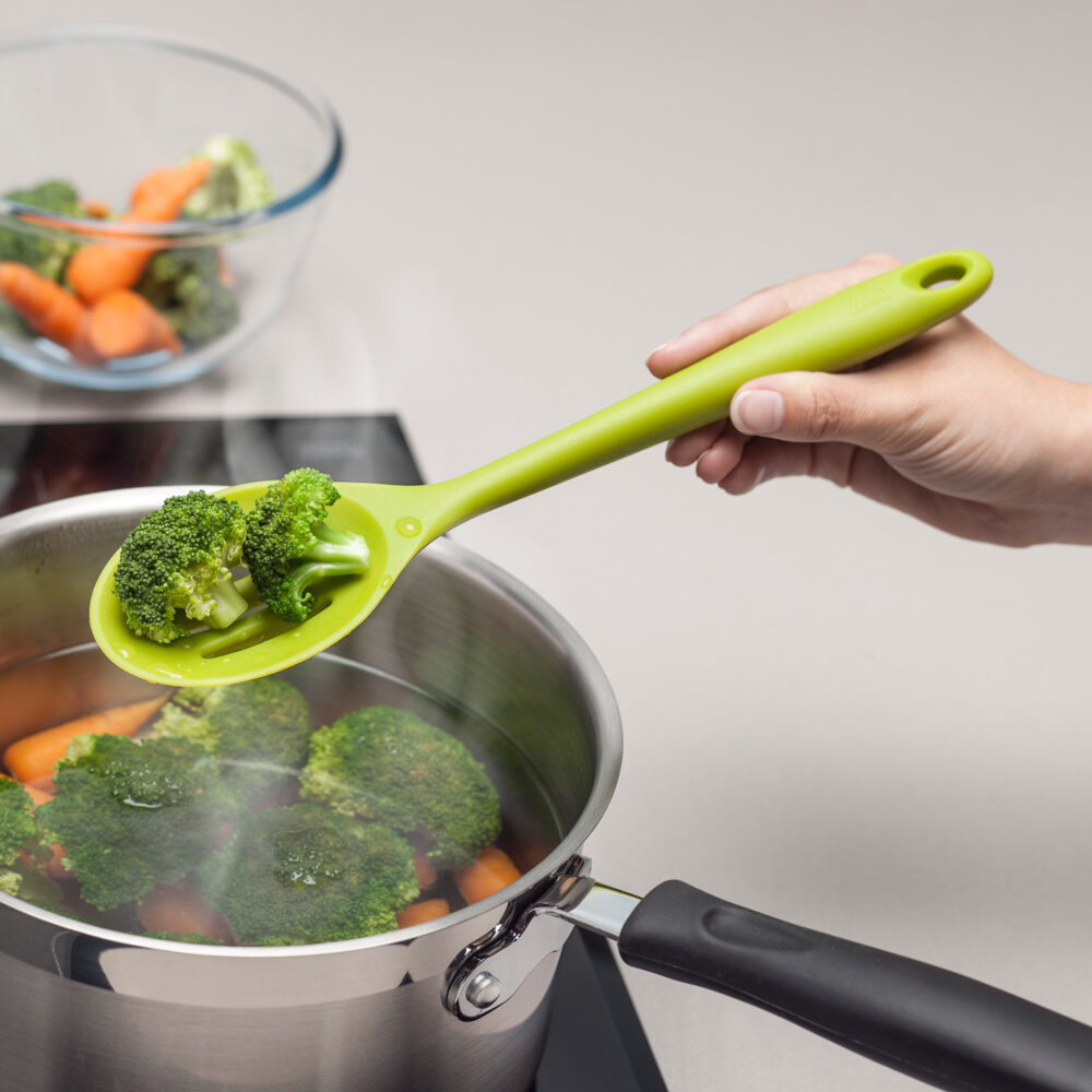 Zeal 28cm Silicone Slotted Spoon - Lime