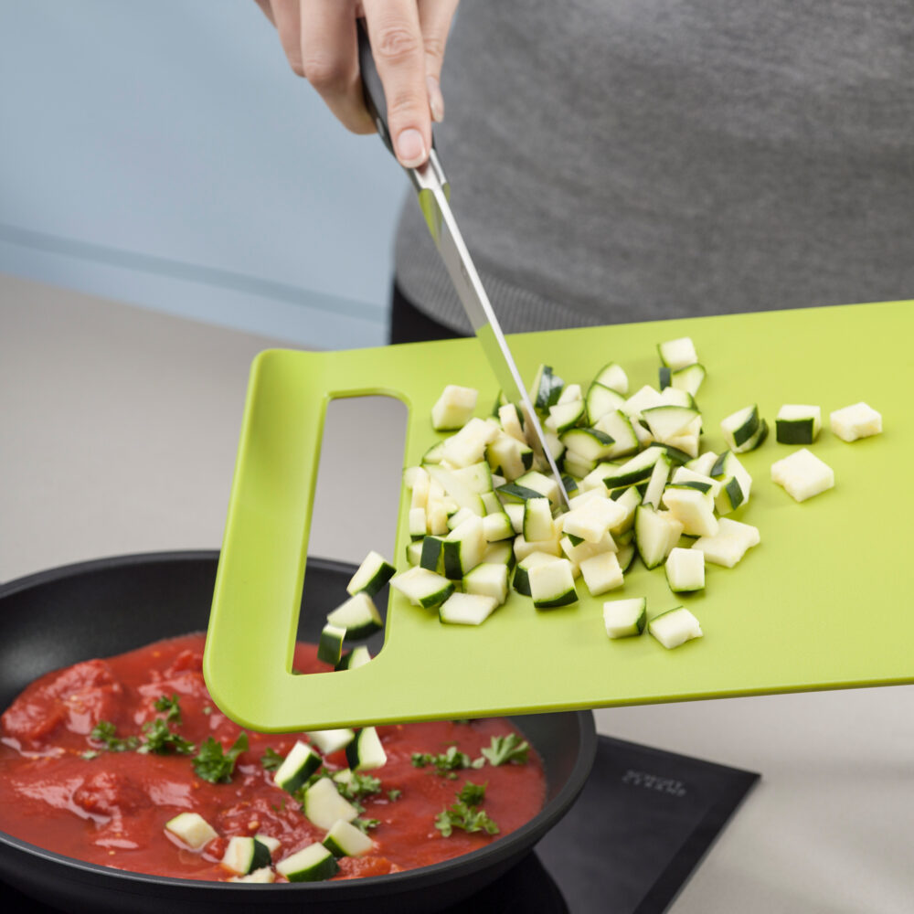 Zeal 34 x 23cm Straight to Pan Slim Chopping Board - Lime