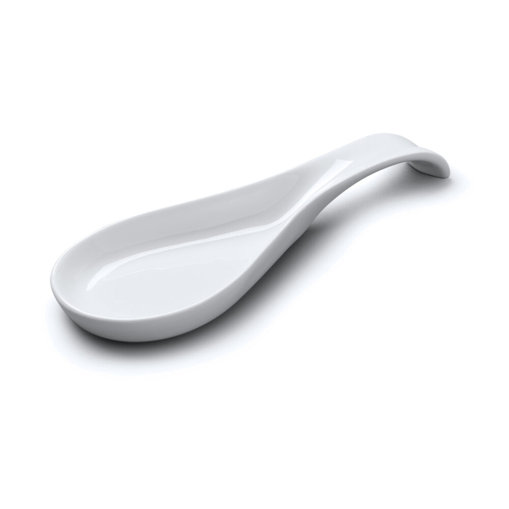 WM Bartleet & Sons Porcelain Spoon Rest -  White