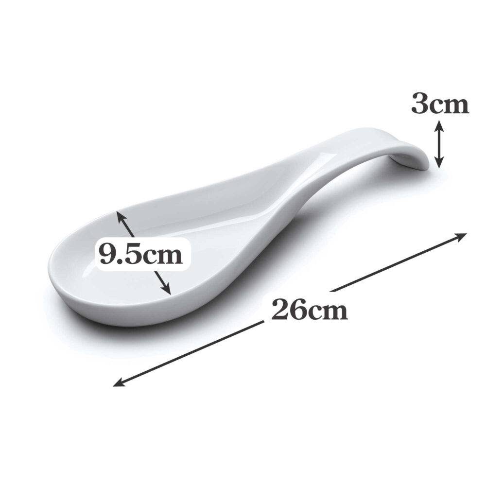 WM Bartleet & Sons Porcelain Spoon Rest -  White