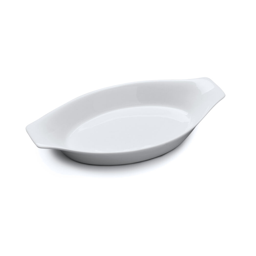 WM Bartleet & Sons 21 x 12cm Porcelain Gratin Dish -  White