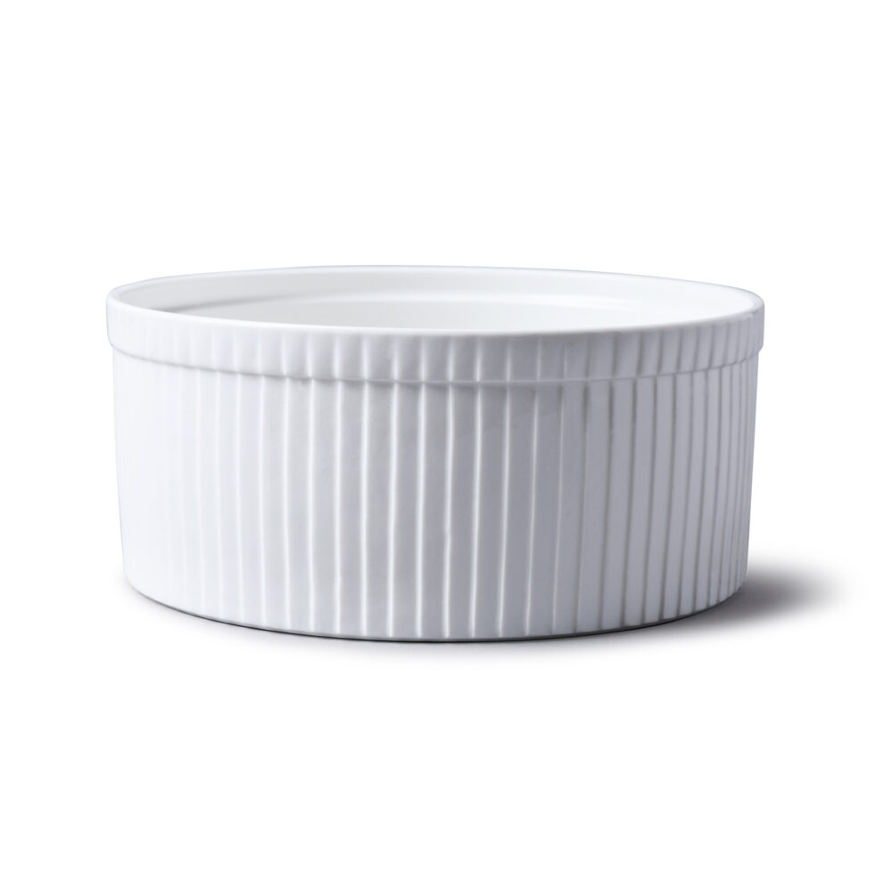 WM Bartleet & Sons 22cm 2.5l Porcelain Souffle Dish -  White