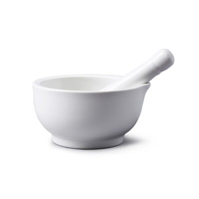 WM Bartleet & Sons 11cm Porcelain Mortar & Pestle - White