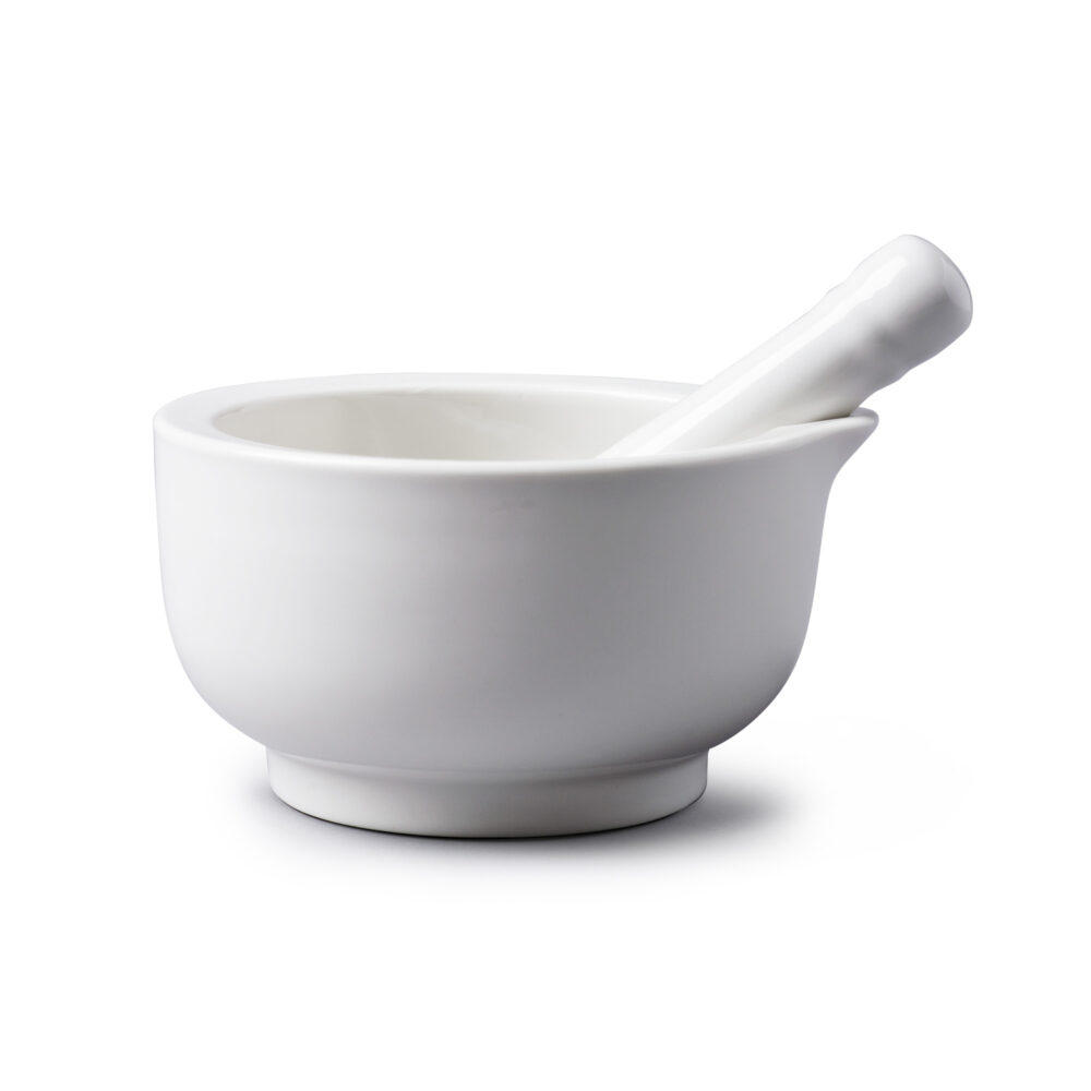 WM Bartleet & Sons 14cm Porcelain Mortar & Pestle - White